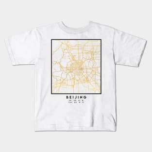 BEIJING CHINA CITY STREET MAP ART Kids T-Shirt